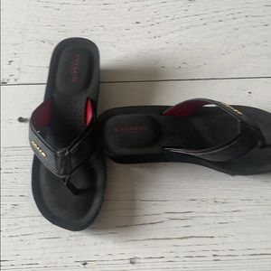 Coach heels flip flops
